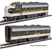 WalthersMainline EMD F7 A-B Set Standard DC Norfolk Southern #270, #276 (Tuxedo- black, Imitiation Aluminum, Dulux Gold) WalthersMainline EMD F7 A-B Set Standard DC Norfolk Southern #270, #276 (Tuxedo- black, Imitiation Aluminum, Dulux Gold)