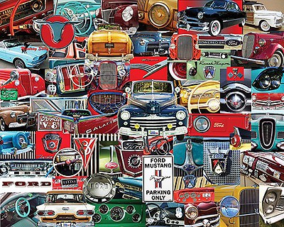 WhiteMount Classic Fords Interior/Exterior Parts Collage Puzzle (1000pc)