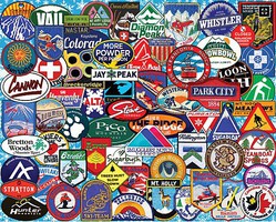 WhiteMount Ski Badges Collage Puzzle (1000pc) WhiteMount Ski Badges Collage Puzzle (1000pc)