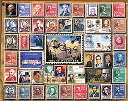 Presidential Stamps Collage Puzzle (1000pc)