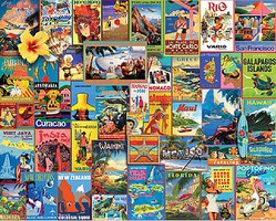 WhiteMount Exotic Places Poster Style Collage Puzzle (1000pc)
