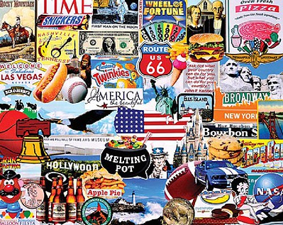 WhiteMount I Love America (Popular Favorites) Collage Puzzle (1000pc)