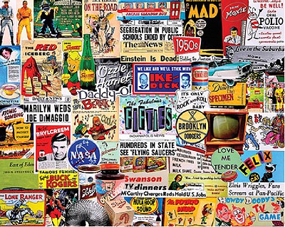 WhiteMount The Fabulous 50s Iconic Fads & Facts Collage Puzzle (1000pc)
