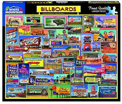 WhiteMount Billboards Collage Puzzle (1000pc)