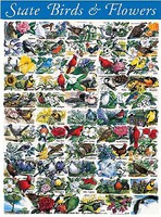 State Birds & Flowers Puzzle (1000pc)