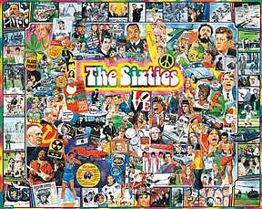 WhiteMount The 1960s Events & Famous People Collage Puzzle (1000pc)