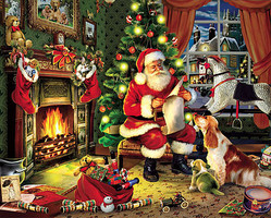 Christmas Santa Checking it Twice Puzzle (1000pc)