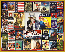 WhiteMount World War II Vintage Posters Collage Puzzle (1000pc) WhiteMount World War II Vintage Posters Collage Puzzle (1000pc)