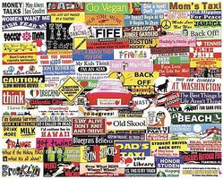 Bumper Stickers Collage Puzzle (1000pc)