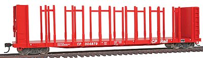 Walthers 63 Pulpwood Flatcar - Ready to Run - Gold Line(TM) Canadian Pacific #304879 - HO-Scale