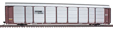 Walthers 89 Thrall Tri-Level Enclosed Auto Carrier - Ready to Run - Platinum Line(TM) Norfolk Southern Rack #31700, Flat ETTX #171555 (brown Rack & Flat) - HO-Scale