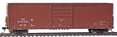 Walthers Evans 50 Boxcar - Ready to Run Canadian National #416381 (Boxcar Red, No Logo) - HO-Scale