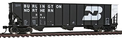 Walthers Bethlehem 4000 Cubic Foot 3-Bay Hopper 6-Pack- Ready to Run Burlington Northern #527165, 527224, 527305, 527408, 527475, 527478 (black) - HO-Scale (6)
