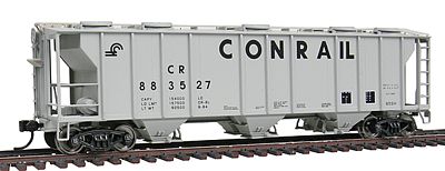 Walthers Gold Line(TM) PS-2 2893 Cubic Foot 3-Bay Covered Hopper - Ready to Run Conrail #883527 (gray) - HO-Scale