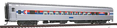 Walthers ACF 44-Seat Coach - Ready to Run Amtrak(R) (Phase I, silver, Wide red & blue Stripes, Arrow Logo) - HO-Scale