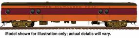 Walthers 1955 Twin Cities Hiawatha Express Car #1 w/Conductor's Window Ready to Run Milwaukee Road #1330-1336 (orange, maroon, black) HO-Scale Walthers 1955 Twin Cities Hiawatha Express Car #1 w/Conductor's Window Ready to Run Milwaukee Road #1330-1336 (orange, maroon, black) HO-Scale