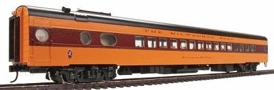 Walthers Milwaukee Road 1955 Twin Cities Hiawatha Streamlined Cars Assembled 30-Seat Parlor ...Valley Series #190-197 - HO-Scale