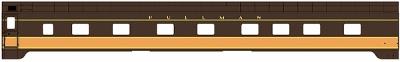 Walthers Pullman-Standard 4-4-2 Sleeper - Ready to Run Illinois Central (brown, orange) - HO-Scale