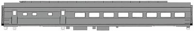 Walthers 85 ACF Cafe-Lounge Lot #3031 (UP City Streamliner Car) - Ready to Run Undecorated - HO-Scale