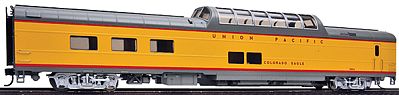 Walthers Heritage Fleet Streamlined ACF Dome Diner - Ready to Run Union Pacific(R) Colorado Eagle #8004 (Armour Yellow, gray, silver, red) - HO-Scale