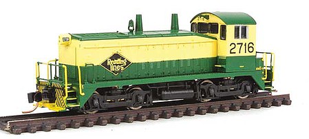 WalthersN EMD SW1200 - Standard DC Reading #2716 (yellow, green) - N-Scale