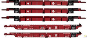 WalthersN 5-Unit Articulated 48' Well Car Santa Fe SFLC #254165 N-Scale WalthersN 5-Unit Articulated 48' Well Car Santa Fe SFLC #254165 N-Scale