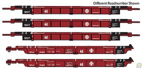WalthersN 5-Unit Articulated 48' Well Car Santa Fe SFLC #254181 N-Scale
