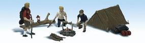 Woodland Campers with Tent & Accessories HO Scale Model Railroad Figure #1917