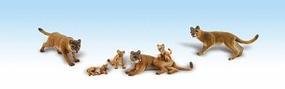 Woodland Cougars & Cubs (6) HO Scale Model Railroad Figure #1949 Woodland Cougars & Cubs (6) HO Scale Model Railroad Figure #1949