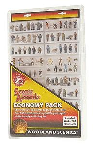 HO SCALE STATION PEOPLE ASSORTED HAND PAINTED FIGURES 5707 