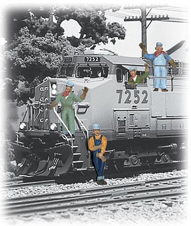 Woodland Engineers (6) O Scale Model Railroad Figure #2733