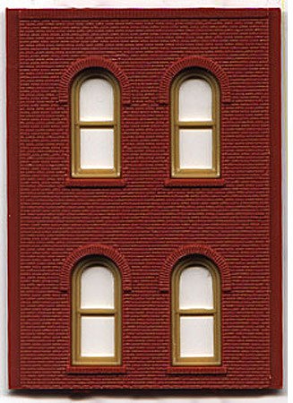 Woodland DPM 2 Story/4 Arch Window (4) HO Scale Model Railroad Building Accessory #30108