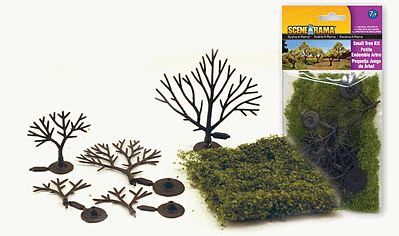 Woodland Small Trees Kit pkg(5) Scene-A-Rama(TM) Model Railroad Trees #4193