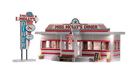 Woodland Miss Mollys Diner - Built-&-Ready(R) Assembled - N-Scale