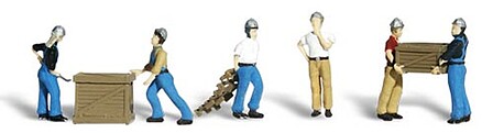 Woodland Scenic Accents Dock Workers (6) HO Scale Model Railroad Figures #a1823