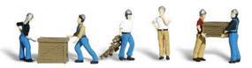 Scenic Accents Dock Workers (6) HO Scale Model Railroad Figures #a1823