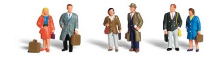 Woodland Scenic Accents Professionals, Men/Women (6) HO Scale Model Railroad Figures #a1835