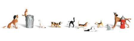 Woodland Scenics HO Scale Dog & Cat Figures A1841 WOOA1841 