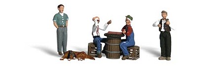 Woodland Scenic Accents Checker Players (4) HO Scale Model Railroad Figure #a1848