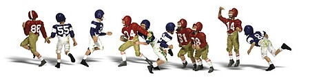 Woodland Youth Football Players HO Scale Model Railroad Figure #a1895