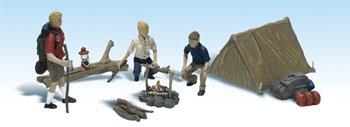 Woodland Scenics Campers -- HO Scale Model Railroad Figure -- #a1917