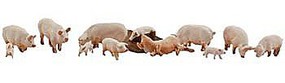 Woodland Yorkshire Pigs HO Scale Model Railroad Figure #a1957 Woodland Yorkshire Pigs HO Scale Model Railroad Figure #a1957