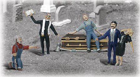 Woodland Graveside Service N Scale Model Railroad Figure #a2127