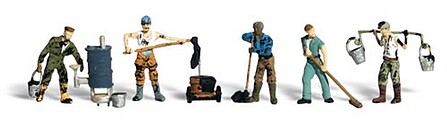 Woodland Scenic Accents Roofers (5) N Scale Model Railroad Figure #a2128