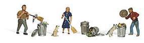 Woodland Scenic Accents People (3) and Pesky Raccoons (4) N Scale Model Railroad Figure #a2158