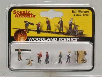 Woodland Scenics A2062 N Scenic Accents Economy Pack Assorted Worker Set