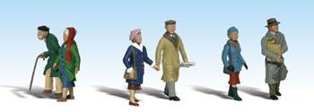 Woodland Scenic Accents Couples in Winter Dress (3 Couples) N Scale Model Railroad Figure #a2189