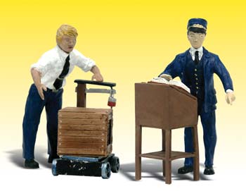 Woodland Scenic Accents(R) Figures Dedicated Depot Workers G Scale Model Railroad Figures #a2555