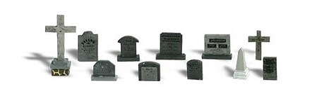 Woodland Tombstones O Scale Model Railroad Figure #a2726