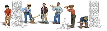 Woodland Lumberjacks O Scale Model Railroad Figure #a2735